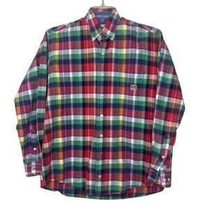 Cinch shirt mens Small long sleeve button down pink/purple/green Great condition